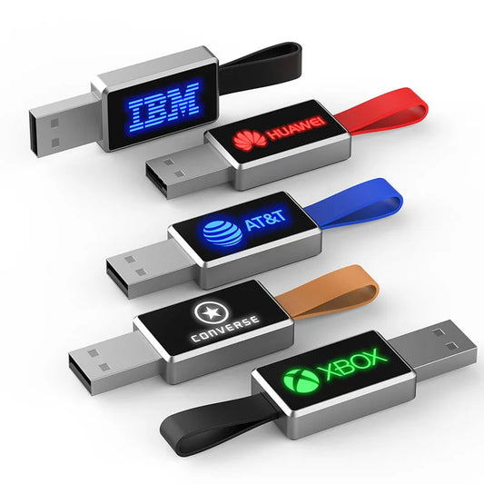 Top-ranking Products OEM Usb Flash Disk LED Light-Emitting Led Usb Flash Memory Disk Metal Light-Emitting Pen Usb Flash Driver